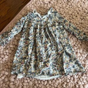 Floral Long Sleeve Kids Casual Dress